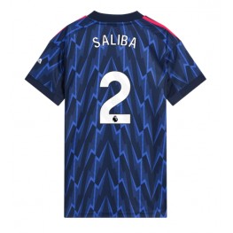Arsenal William Saliba #2 Uit tenue Dames 2025-26 Korte Mouw